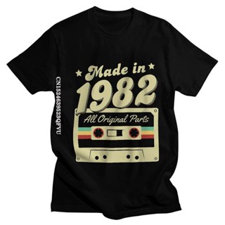 Cotton T-Shirt Made In 1982 All Original Parts T Shirt Men Tee Shirt Novelty Tshirt 39 Years Old 39th Birthday Mens_03