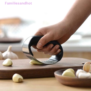 Familiesandhot> ที่บดกระเทียม แบบใช้มือกด สเตนเลส ที่บด เครื่องมือในครัว