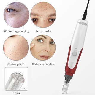 ☺『Skin Care』 ปากกาเข็มไมโคร ลดรอยแผลเป็น รอยแตกลายบนใบหน้า แบบมืออาชีพ