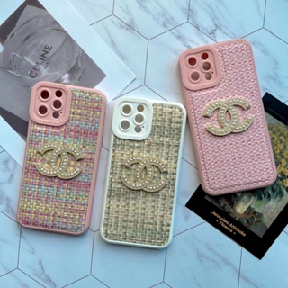 เคสโทรศัพท์มือถือแบบนิ่ม ลายโลโก้แบรนด์แฟชั่น สีชมพู สําหรับ iPhone 14 13 12 11 Pro Max XsMax XR ix Xs 7 8 Plus