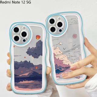 สําหรับ Redmi Note 11 Pro+ Plus 5G Note 12 11S 11T 5G 4G เคสโทรศัพท์มือถือแบบนิ่ม กันกระแทก กันรอยกล้อง ลายการ์ตูนทิวทัศน์สวยงาม แฟชั่น