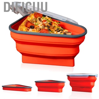 Dificuu Pizza Slice Container with Lids Silicone Reusable Foldable Storage Holder Saver