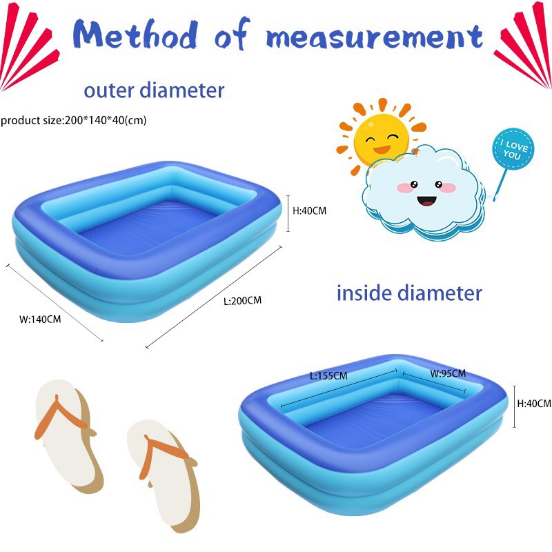 สระน้ำเป่าลม-2-เมตร-ขนาด-200cm-x140cm-x40cm-ยาว-2-ม-กว้าง1-4ม-สูง40ซม