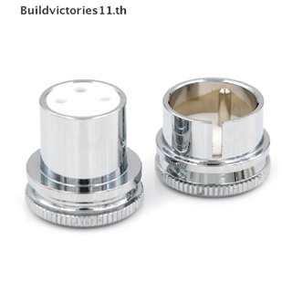 Buildvictories11 ฝาครอบลดเสียงรบกวน ชุบโรเดียม XLR ตัวผู้ ตัวเมีย ฉนวนกันความร้อน ptfe