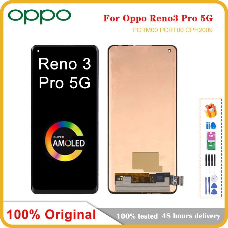 25966 - ECRAN LCD POUR OPPO RENO 3 PRO 5G / 4 PRO NOIR (AMOLED) (O/S) - Compatibile