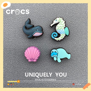 Crocs jibbitz หัวเข็มขัด รูปปลาวาฬ และสัตว์ทะเล สําหรับรองเท้า Crocs DIY