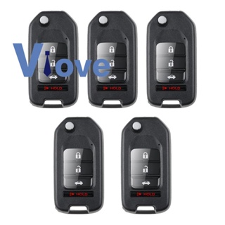 Xhorse XKHO01EN Wire Remote Key Car Remote Smart Key Fob Flip 3+1 Button for Honda Type for VVDI Key Tool 5Pcs/Lot