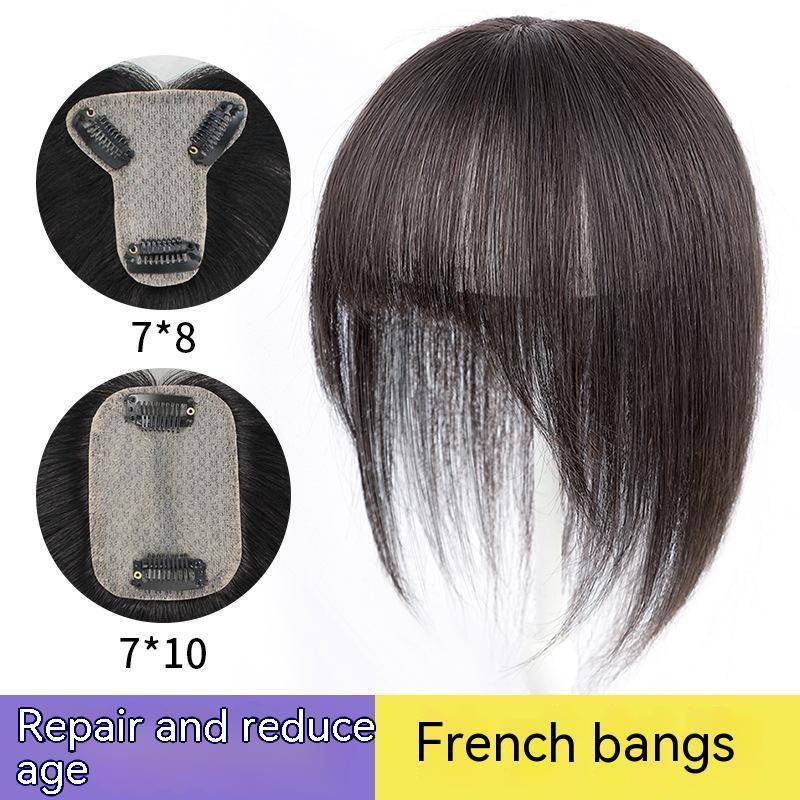 100-human-hair-wig-piece-female-air-bangs-female-real-hair-cover-white-hair-lightweight-wig-hair-topper-hair-piece-for-female-hair-replacement-cover-white-hair