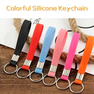 Ecgift SW003 พวงกุญแจซิลิโคน สีสันสดใส สําหรับบ้าน สํานักงาน ยิม พวงกุญแจซิลิโคน พร้อมพวงกุญแจ ID พวงกุญแจ