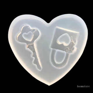 Boom แม่พิมพ์ซิลิโคนเรซิ่น อีพ็อกซี่ รูปหัวใจ สําหรับทําจี้กุญแจ DIY