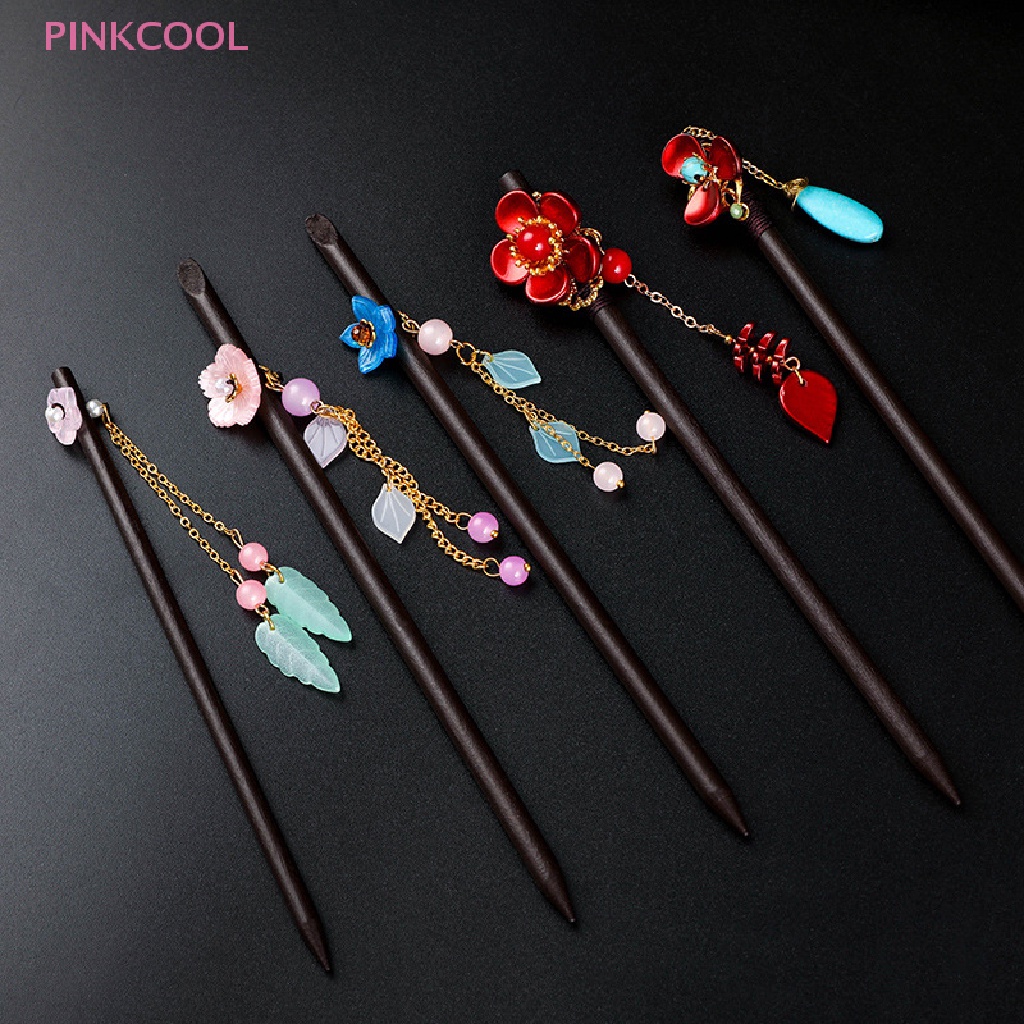 pinkcool-กิ๊บติดผมไม้-ลายดอกไม้-สไตล์จีนวินเทจ-โบราณ-เครื่องประดับผม-สําหรับผู้หญิง-ขายดี