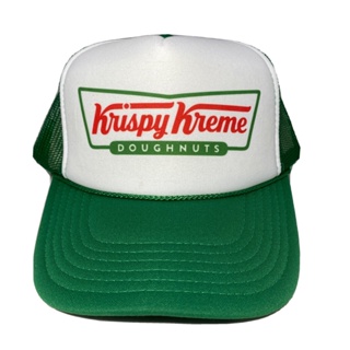 หมวกเบสบอล หมวกโฟม ลาย Krispy Kreme Trucker สไตล์วินเทจ