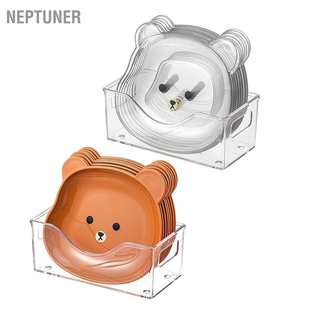 neptuner-8-ชิ้นจานซอสการ์ตูนหมีสไตล์น่ารักเรียบสีสดใสจานเรียกน้ำย่อยที่ใช้กันอย่างแพร่หลายสำหรับงานเลี้ยงอาหารค่ำคาเฟ่