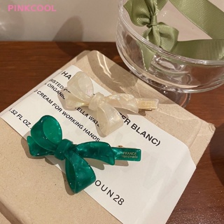 Pinkcool กิ๊บปากเป็ดอะซิเตท สีเขียว หวานแหวว กิ๊บด้านข้าง กิ๊บด้านข้าง คลิปหน้าม้า ขายดี