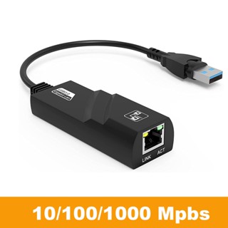 อะแดปเตอร์การ์ดเครือข่ายอีเธอร์เน็ต 10 100 1000Mbps USB 3.0 TypeC เป็น Rj45 สําหรับ PC Macbook Windows 10 แล็ปท็อป