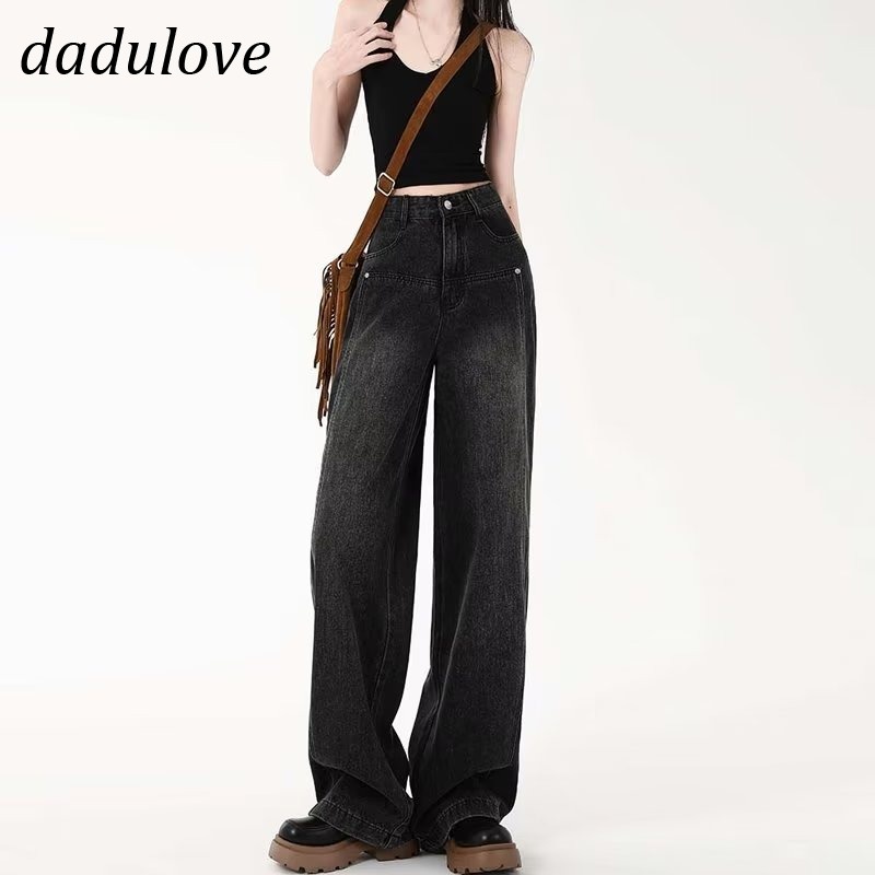 dadulove-2023-new-korean-version-of-ins-high-waist-jeans-niche-loose-wide-leg-pants-large-size-trousers