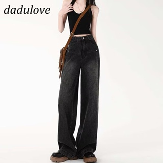 DaDulove💕 2023 New Korean Version of Ins High Waist Jeans Niche Loose Wide Leg Pants Large Size Trousers
