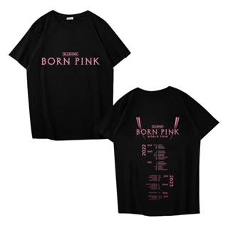 oversize T-shirt เสื้อยืดแขนสั้นลําลอง พิมพ์ลาย Kpop Blackpink แฟชั่นฤดูร้อน สําหรับผู้ชาย และผู้หญิง S-5XL
