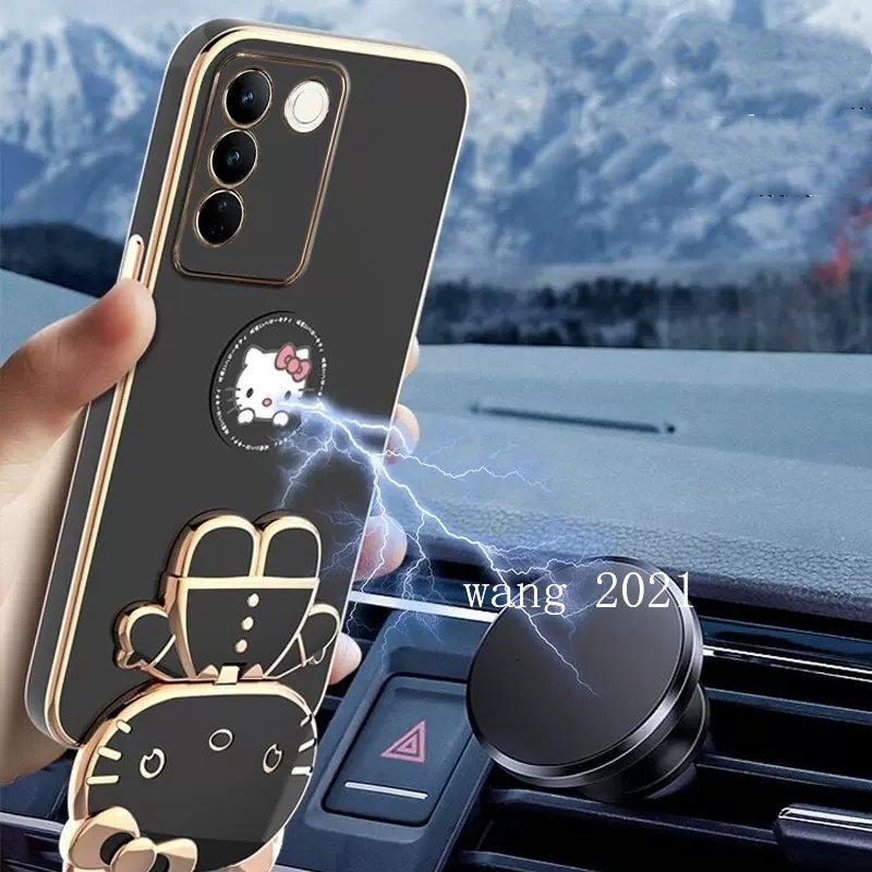 for-vivov27-vivo-v27e-v27-pro-5g-y02a-เคส-cute-cartoon-candy-plating-casing-vivo-v27-5g-with-portable-make-up-mirror-phone-holder-magnetic-suction-function-soft-case-เคสโทรศัพท