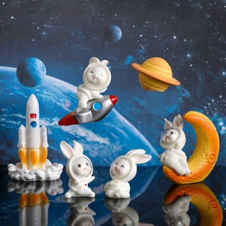 ตุ๊กตากระต่ายอวกาศ ขนาดเล็ก สําหรับตกแต่งสวน 1 ชิ้น