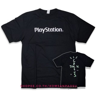 [S-5XL]เสื้อยืด cactusjack travis scott playstation