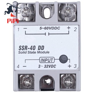 Single Phase Solid State Relay DC-DC SSR-40DD 40A DC3-32V DC5-60V White+Silver