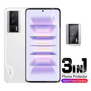 3in1 Front Back Soft Hydrogel Film Screen Protector + lens film For Xiaomi Redmi K60E K60 K50 gaming k40s k40 ultra Pro