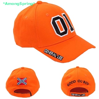 Amongspring> หมวกเบสบอล ปักลาย Good OL Boy Dukes สีส้ม Lee 01