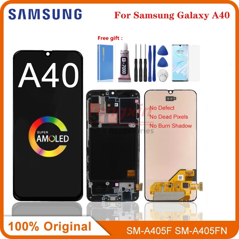 อะไหล่หน้าจอสัมผัส-lcd-amoled-5-9-นิ้ว-สําหรับ-samsung-galaxy-a40-2019-a405-galaxy-a40