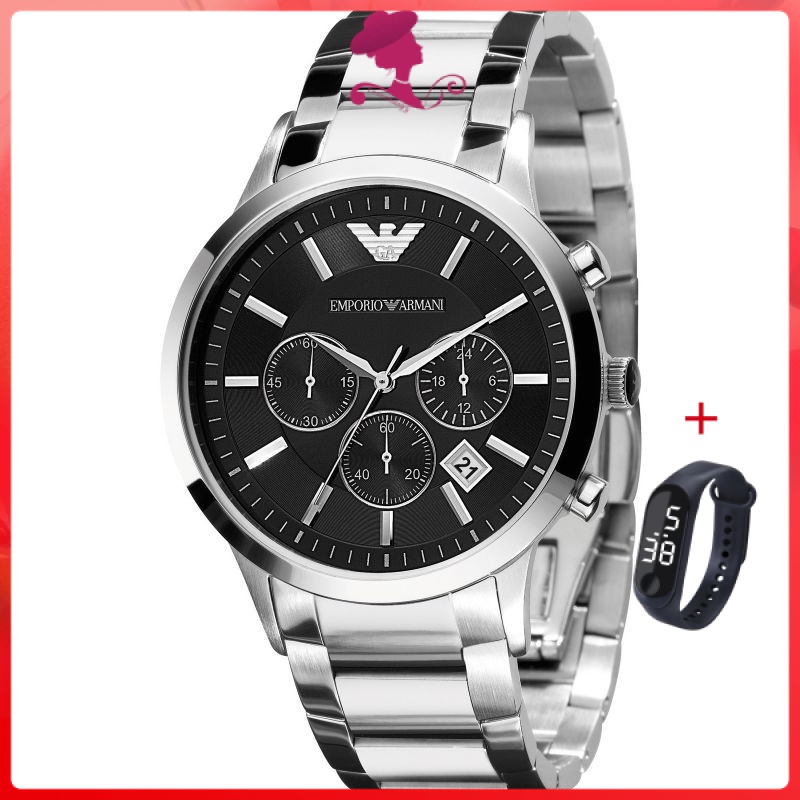 emporio-armani-watch-ar2434-นาฬิกาผู้ชาย-คลาสสิกแฟชั่นมัลติฟังก์ชั่โครโนกราฟธุรกิจนาฬิกาข้อมือ