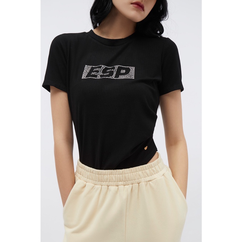esp-เสื้อทีเชิ้ตผ้าริบ-ผู้หญิง-สีดำ-rib-top-with-side-seam-detail-5835