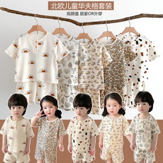 ชุดนอน เสื้อผ้าเด็ก สไตล์เกาหลี แฟชั่นฤดูร้อน สําหรับเด็กผู้หญิง