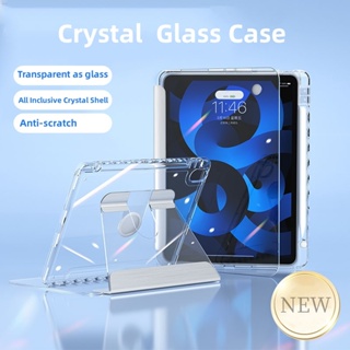 Crystal Glass Case for ipad เคสไอแพด gen7/8/9/10.2 air4/510.9 pro11  2021/2020/2018 gen10 10.9 2022เคสอะคริลิคฝาขุ่น COD