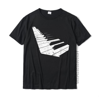 【ใหม่】【100% cotton】เสื้อยืดลําลอง ผ้าฝ้าย แขนสั้น พิมพ์ลายเปียโน นักดนตรีตลก เหมาะกับของขวัญ สําหรับผู้ชาย