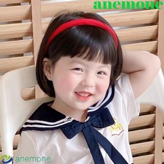 Anemone วิกผมบ๊อบ ตรง คุณภาพสูง สีน้ําตาล สีชมพู น่ารัก ทนความร้อน สําหรับเด็ก