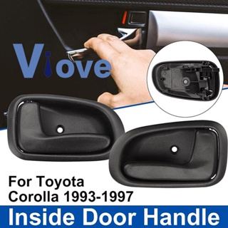 มือจับประตูภายในรถยนต์ ด้านหน้า ด้านหลัง ซ้าย ขวา สีดํา สําหรับ Toyota Corolla GEO PRIZM 1993 1994 1995 1996 1997