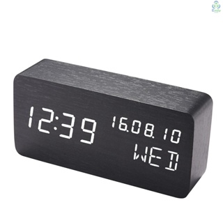 [มาใหม่] นาฬิกาปลุกดิจิทัล LED ปรับอุณหภูมิได้ 3 ความสว่างได้ ควบคุมด้วยเสียง พร้อมบอกวันที่ สําหรับห้องนอน ข้างเตียง [19]