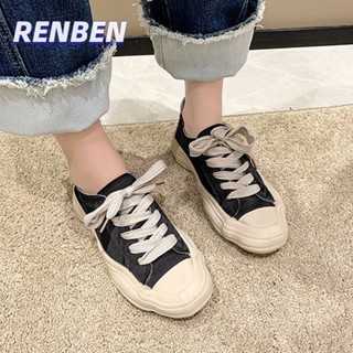 RENBEN ใหม่ฤดูร้อนออกซิเจนผ้าไหมซาตินละลายหนาแต่เพียงผู้เดียวสบาย ๆ รองเท้าผู้หญิงแนวโน้ม