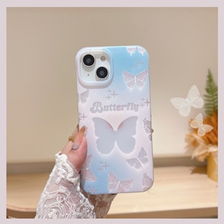 เคสโทรศัพท์มือถือ เนื้อแมตต์ ลายผีเสื้อ สําหรับ iPhone 14 Pro Max 13 12 Pro Max 11