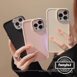 เคสโทรศัพท์มือถือซิลิโคน TPU นิ่ม กันตก ป้องกันเลนส์ สีแคนดี้ สําหรับ iPhone 11 14 13 12 Pro Max X XR Xs Max 8 7 Plus SE 2020