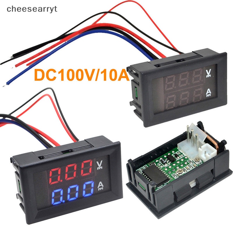 chee-dc-0-100v-10a-3-บิต-โวลต์มิเตอร์-แอมมิเตอร์-สีแดง-สีฟ้า-led-แอมป์สายไฟ-ใหม่-en