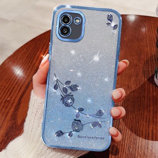 ขายดี เคสโทรศัพท์มือถือ ซิลิโคน ลายดอกกุหลาบ ไล่โทนสี สําหรับ Samsung A03 A04 A04e A04S A13 A12 4G 5G A04S GalaxyA04