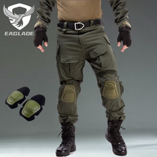 Eaglade กางเกงยุทธวิธี ลายกบ YDJX-G3CK สีเขียว กันน้ํา ทนต่อการสึกหรอ ป้องกันเข่า
