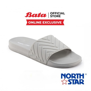 (Online Exclutive) Bata บาจา North Star รองเท้าแตะแบบสวม รองเท้าลำลอง น้ำหนักเบา สวมใส่ง่าย สำหรับผู้ชาย รุ่น FLASH สีเขียว 8617522 สีเทา 8612522