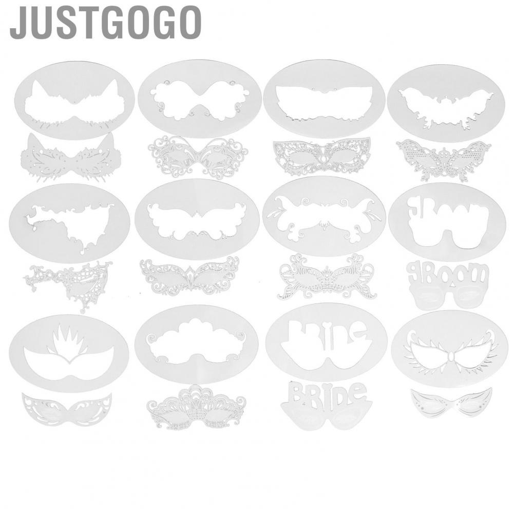 Justgogo Body Painting Templates Body Stencils Washable 12 Pattern For ...