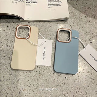 Simple Solid Color Milk Blue Milk White Skin Feeling  Phone Case For Iphone14promax Apple 13 Cream Color Phone Case X