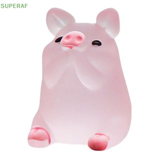 Superaf ฟิกเกอร์ตุ๊กตาหมู ขนาดเล็ก DIY สําหรับตกแต่งสวน แดชบอร์ดรถยนต์