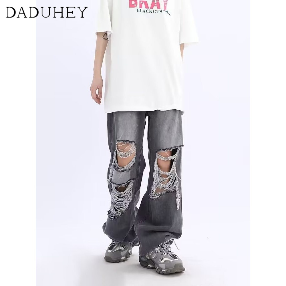 daduhey-new-high-waist-fashion-jeans-womens-casual-loose-all-match-retro-design-ripped-straight-wide-leg-mop-pants