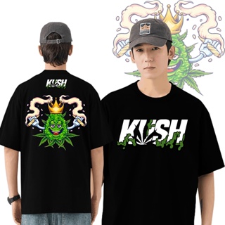 kush clothing original design เสื้อยืด 2023 new hemp print top cotton คอกลม K39