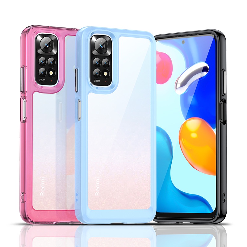 redmi-note-11-global-version-เคสโทรศัพท์มือถือ-อะคริลิคใส-เคสป้องกัน-อวกาศ-เปลือกป้องกันการตก